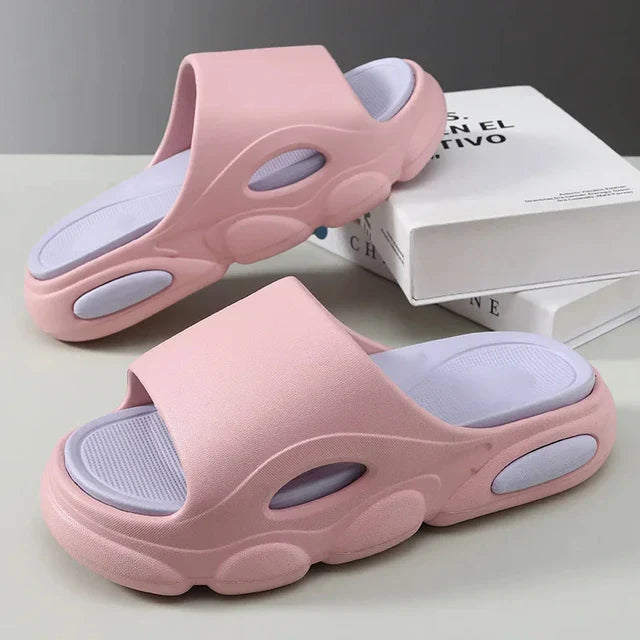 Lotte - Orthopedische Zwarte Mode Slippers-Roze-35-36-State of Style
