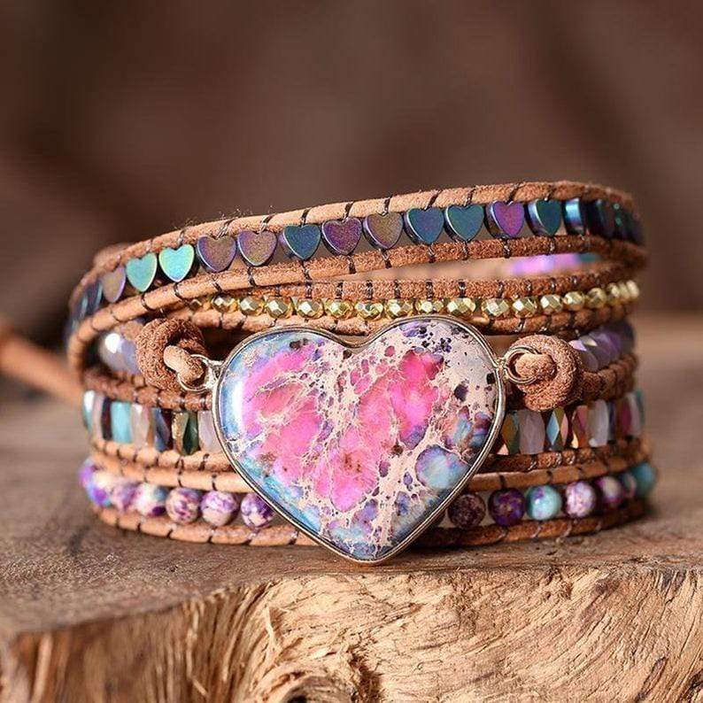 Love Protection Jasper Wrap Bracelet - Amora-State of Style