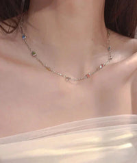 Lovely Gold/Silver Necklace with Colourful Stones - Ivy-Gold-State of Style