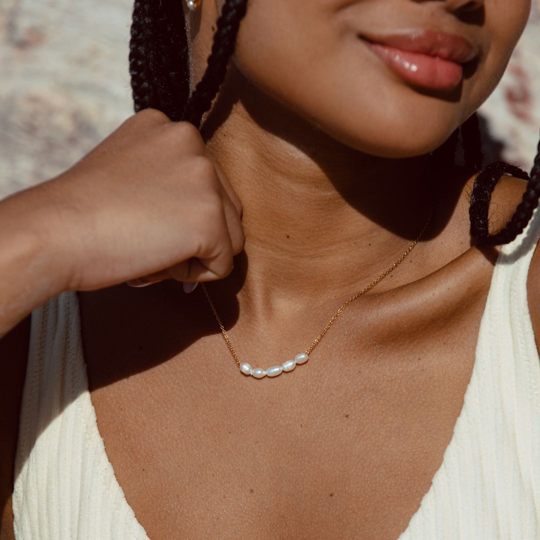 Lovely Necklace with Freshwater Pearls - Celina-State of Style