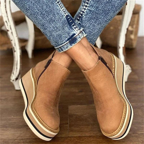 Low Ladies Ankle Boots - Elise-Beige-3.0-State of Style