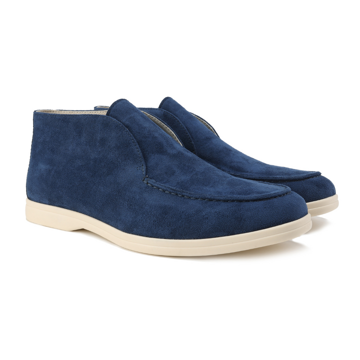 Luca Men's Luxe Suede Loafers-Dark Blue-6-State of Style