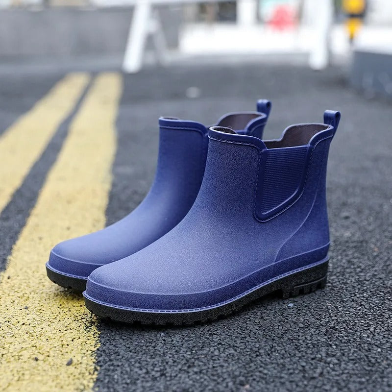 Lucas Rain Walk Luxe Mid-Height Waterproof Men's Rain Boots-Blue-40-State of Style