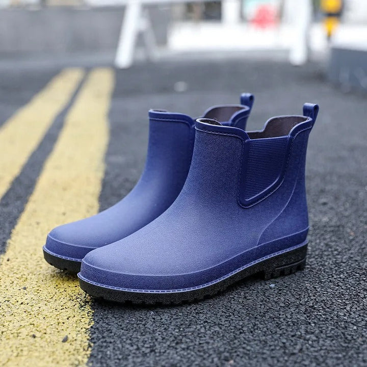 Lucas Rain Walk Luxe Mid-Height Waterproof Men's Rain Boots-Blue-40-State of Style