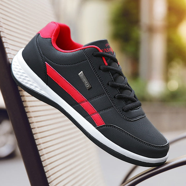 LuciaShoes | Men's Elegant & Comfortable Dress Shoes-Black and Red-8.0-State of Style