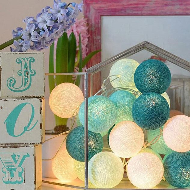 LumiBall - Fun Cotton Light-Up Ball String Lights-Candy-1.5 metres 10 lights-USB-State of Style