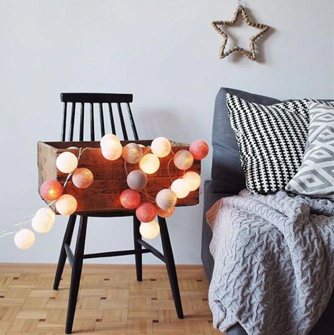 LumiBall - Fun Cotton Light-Up Ball String Lights-Candy-1.5 metres 10 lights-USB-State of Style