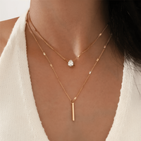 Luminous Grid Necklace - Lumia-Gold-State of Style