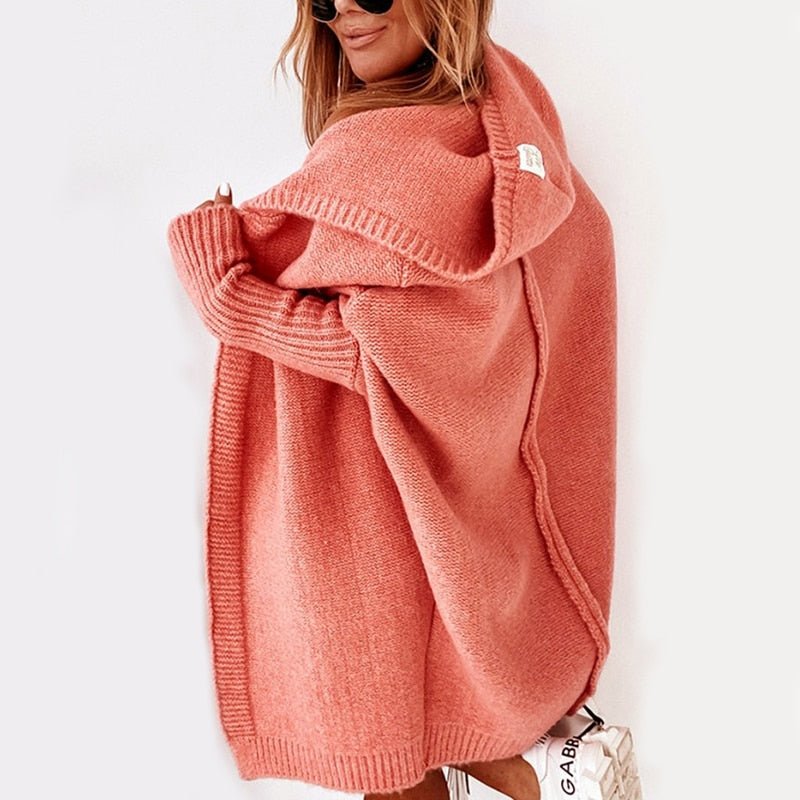 Luna - Comfortable Women's Cardigan-Orange-S-State of Style
