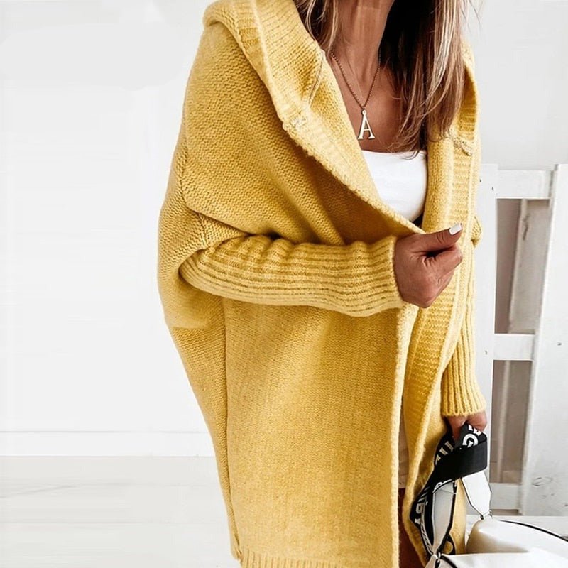 Luna - Comfortable Women's Cardigan-Yellow-S-State of Style