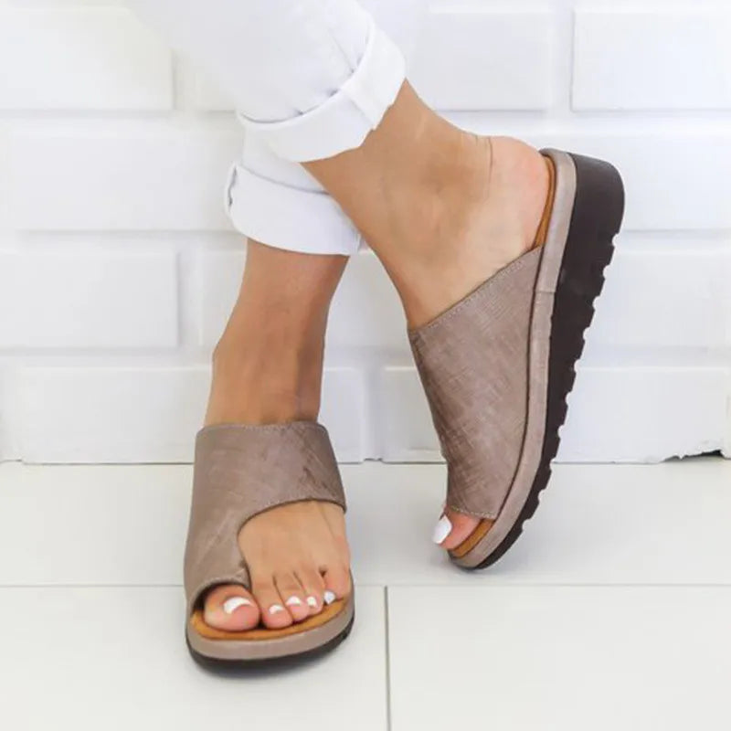 Luna - Orthopedische Zilveren Slippers-Grijs-35-State of Style