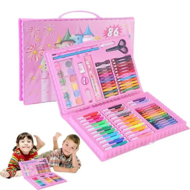 6-in-1 creative set with double-sided easel – drawing case for children aged 5 and over