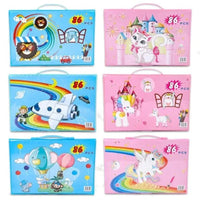 6-in-1 creative set with double-sided easel – drawing case for children aged 5 and over