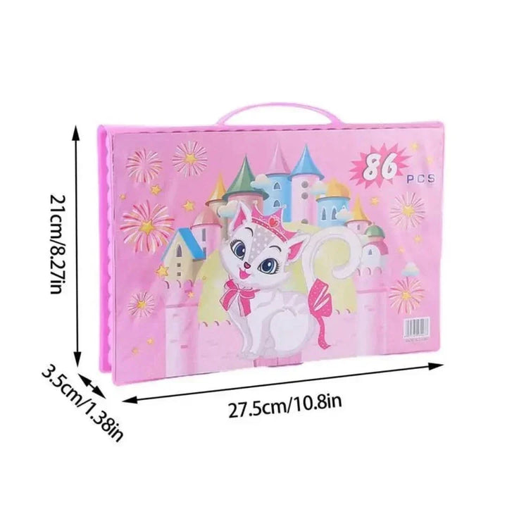 6-in-1 creative set with double-sided easel – drawing case for children aged 5 and over