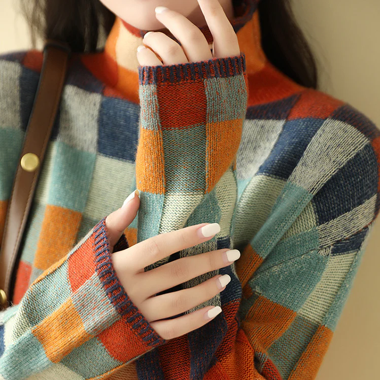 Luxe Cashmere Turtleneck - Aurora-One-size-State of Style