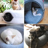 Luxe Cat Bed and Playhouse - WhiskerNest-Black-State of Style