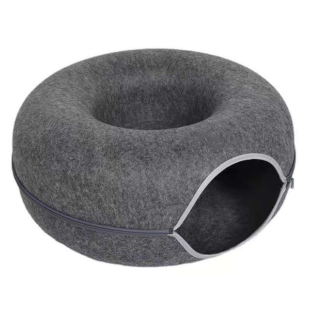 Luxe Cat Bed and Playhouse - WhiskerNest-Black-State of Style