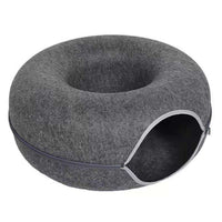 Luxe Cat Bed and Playhouse - WhiskerNest-Black-State of Style