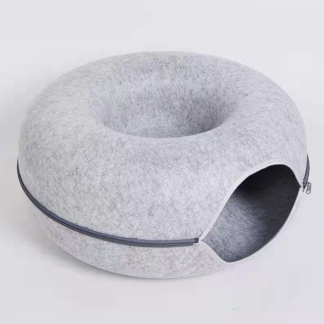 Luxe Cat Bed and Playhouse - WhiskerNest-Grey-State of Style