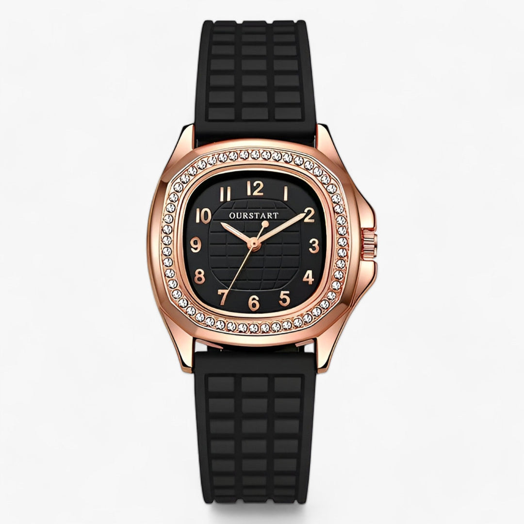 Luxe Diamond Women's Watch - Seraphina-Black-State of Style
