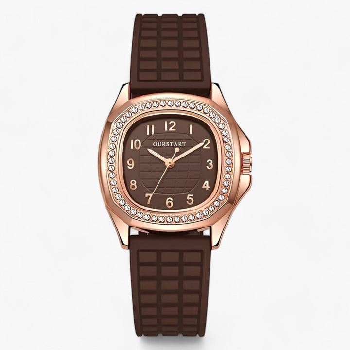 Luxe Diamond Women's Watch - Seraphina-Brown-State of Style