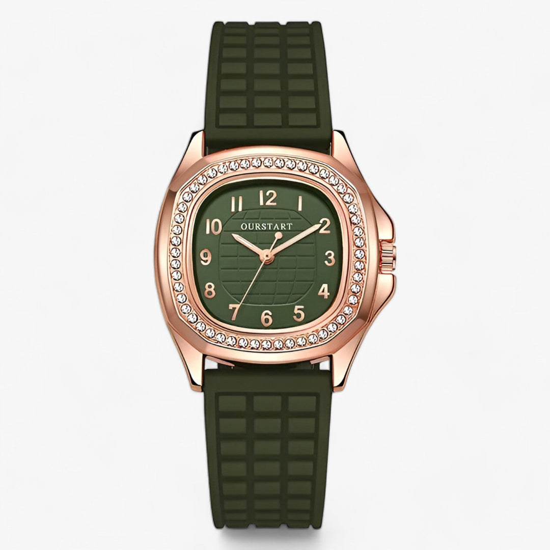 Luxe Diamond Women's Watch - Seraphina-Green-State of Style