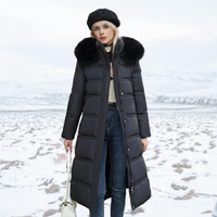 Luxe Faux Fur Winter Coat for Women - Amara-Black-S-State of Style