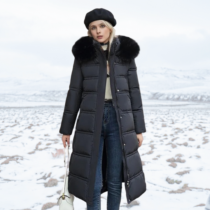Luxe Faux Fur Winter Coat for Women - Amara-Black-S-State of Style