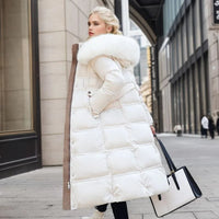 Luxe Faux Fur Winter Coat for Women - Amara-Brown-S-State of Style