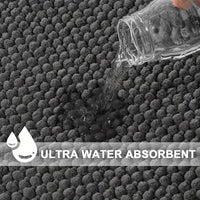 Luxe L-Shaped Non-Slip Corner Bath Mat - Evelyn-Grey-40cm x 40 cm x 80cm-State of Style