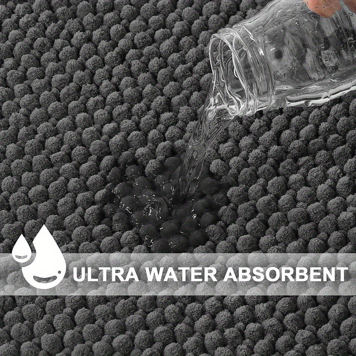 Luxe L-Shaped Non-Slip Corner Bath Mat - Evelyn-Grey-40cm x 40 cm x 80cm-State of Style