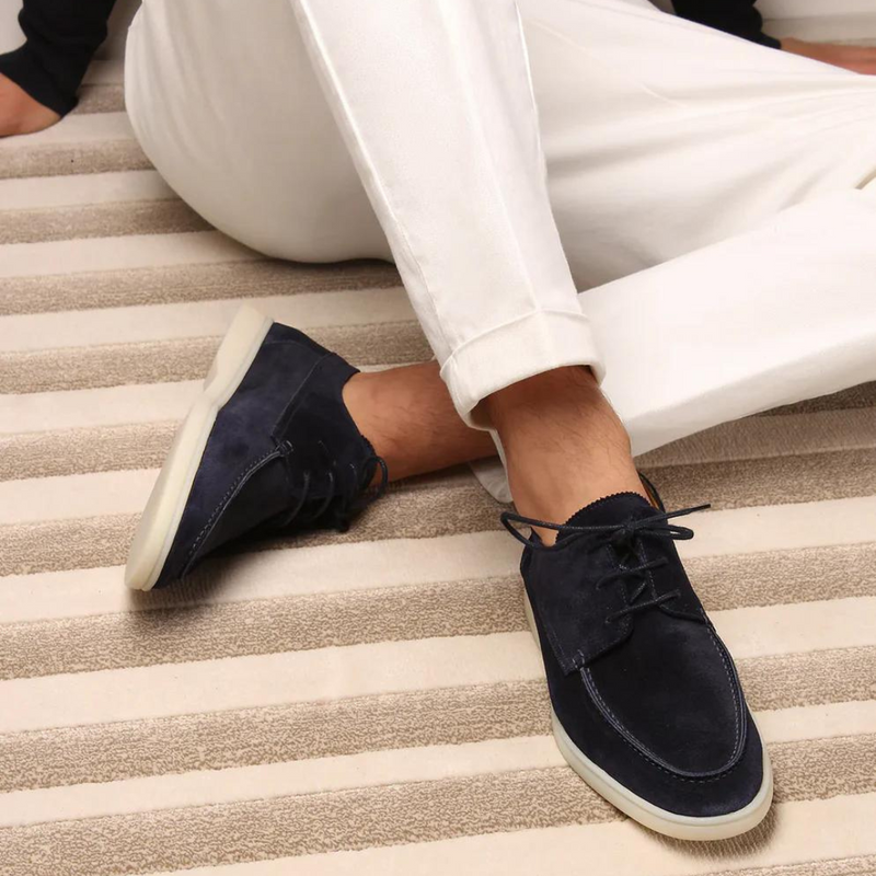 Luxe Leather Lace-Up Loafers for Men - Diederik-Black-38-State of Style