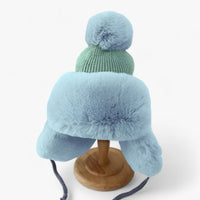 Luxe Lei Feng Hat with Warm Ear Flaps - ArcticCharm-Blue-Adult-State of Style