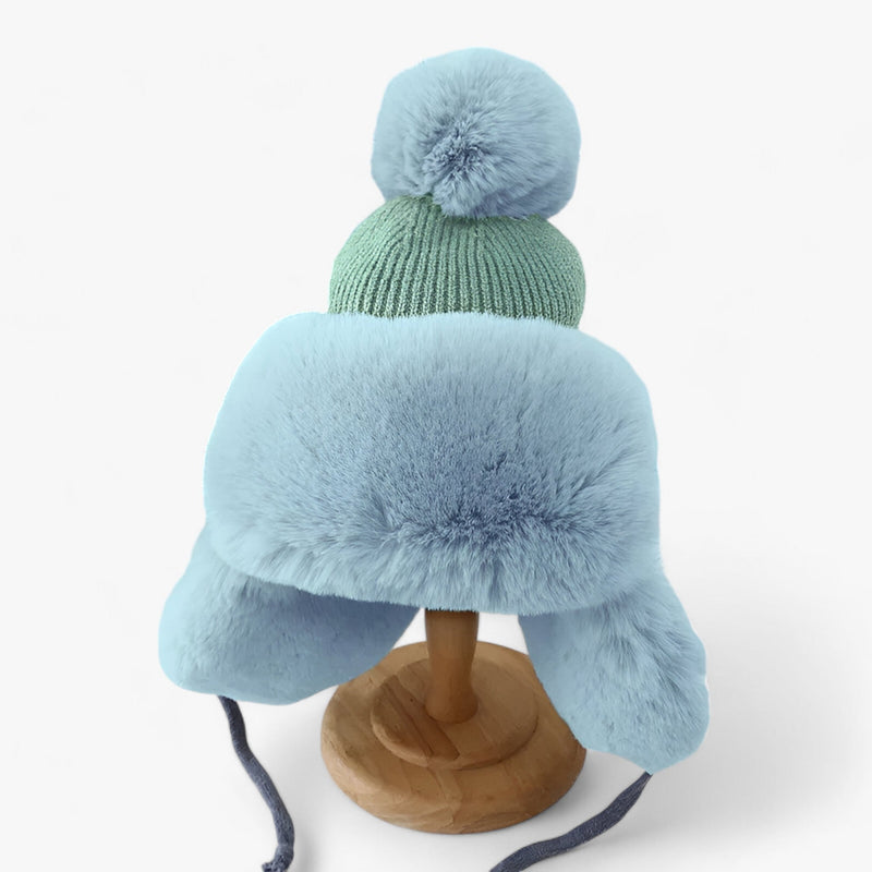 Luxe Lei Feng Hat with Warm Ear Flaps - ArcticCharm-Blue-Adult-State of Style