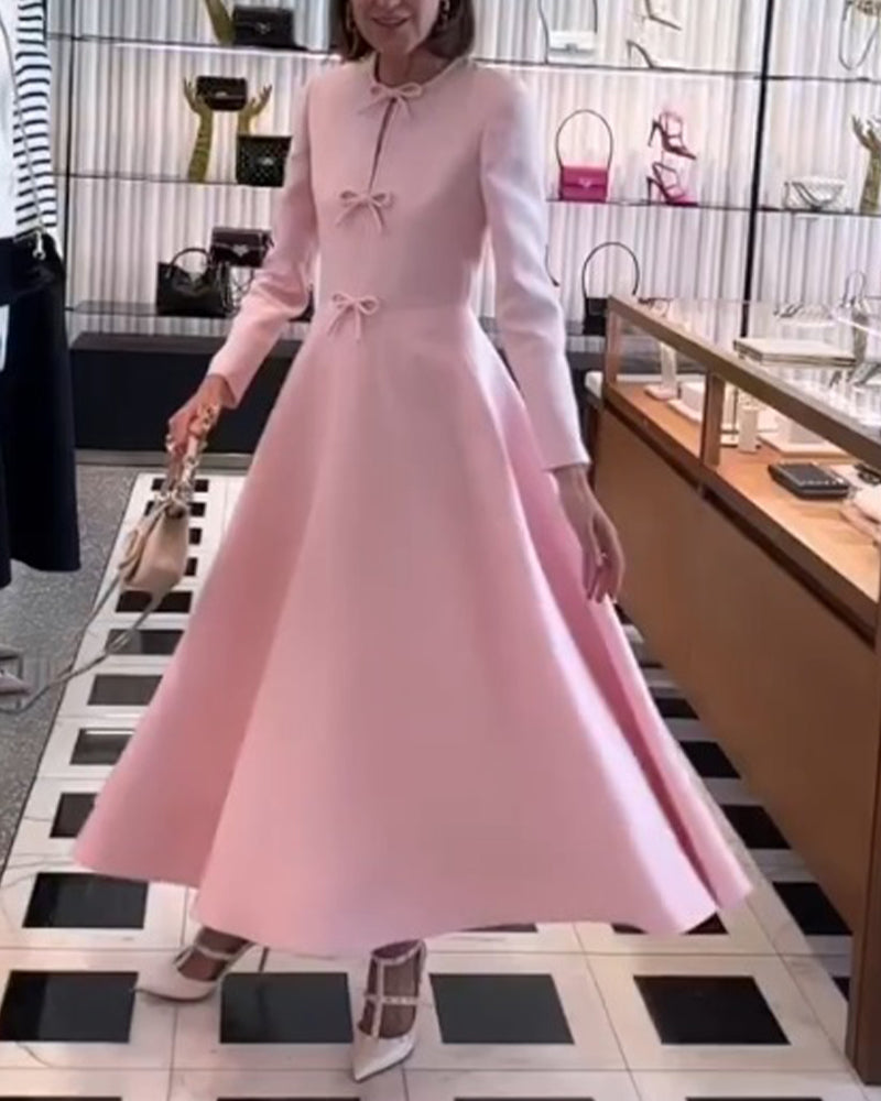 Luxe Maxi Dress with Bows - Celine-State of Style