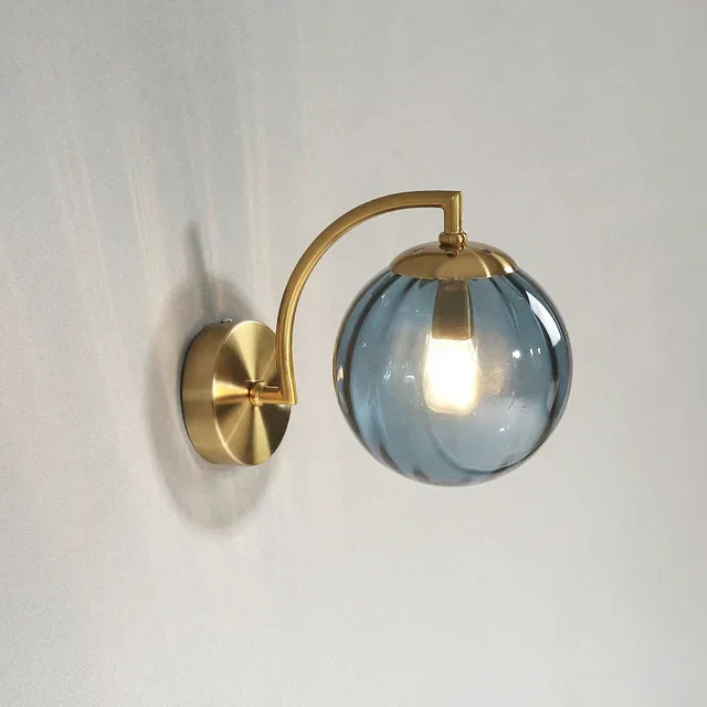 Luxe Modern Glass Wall Light - CrystalGlow-Blue-State of Style