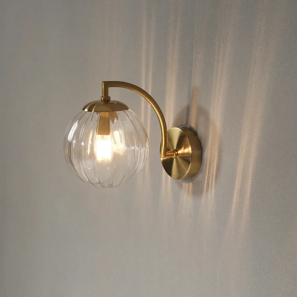 Luxe Modern Glass Wall Light - CrystalGlow-Coffee-State of Style