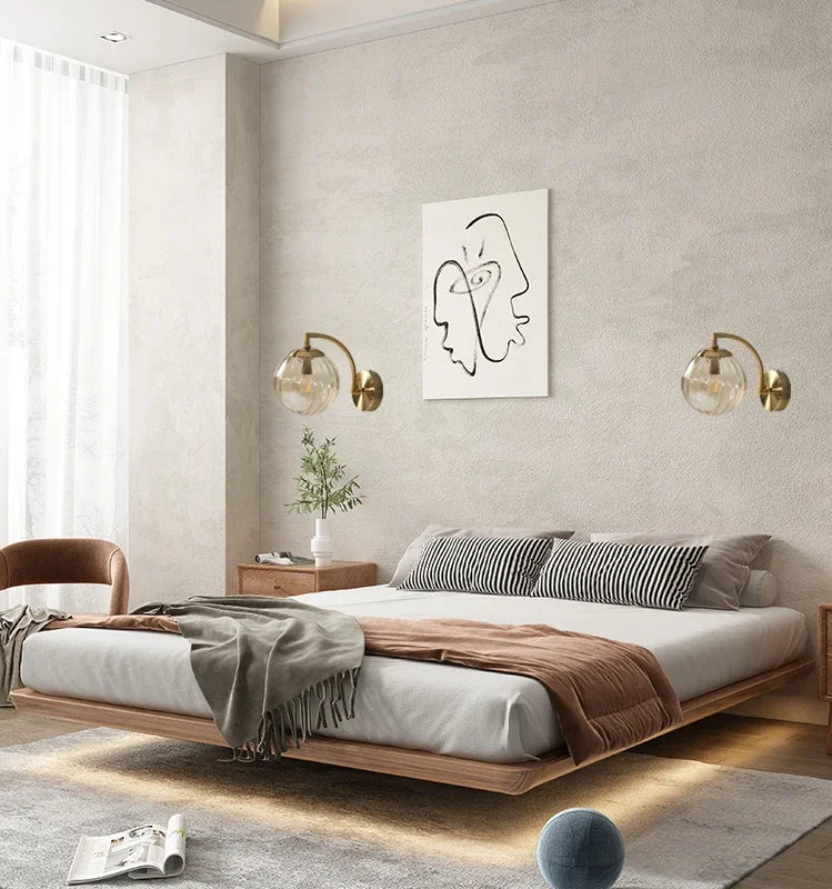 Luxe Modern Glass Wall Light - CrystalGlow-Coffee-State of Style
