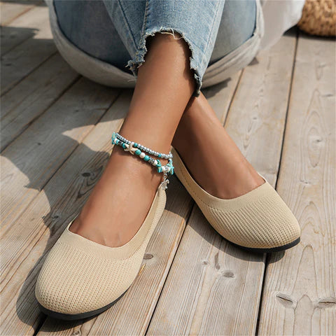Luxe Orthopaedic Ballet Flats - Alina-Khaki-3.5-State of Style