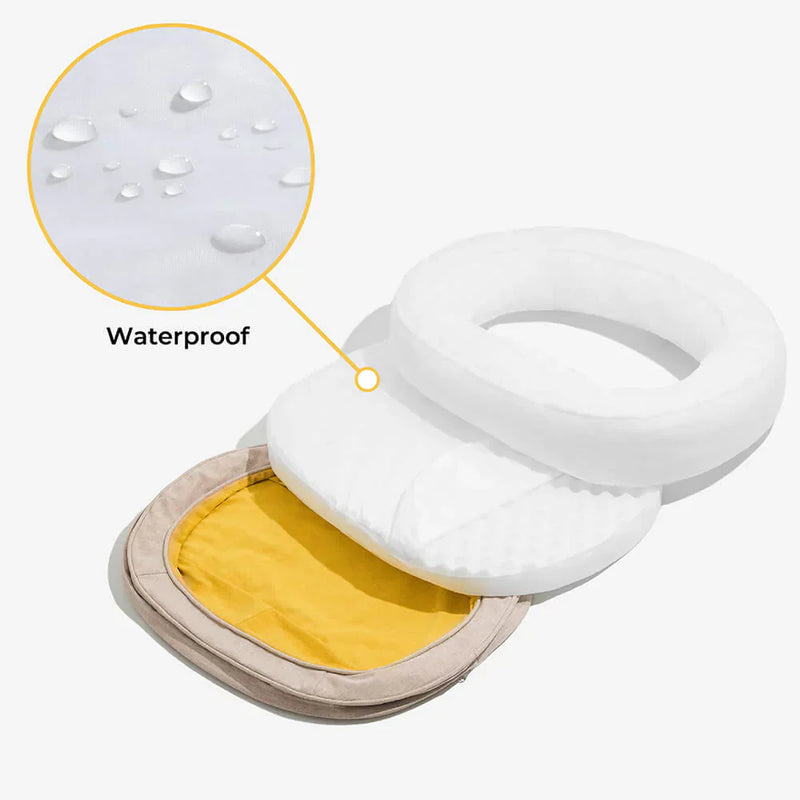 Luxe Orthopedic Dog Bed - OrthoDonut-M-Yellow-State of Style