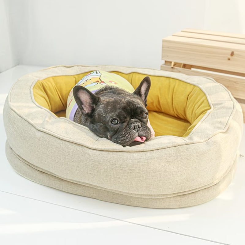 Luxe Orthopedic Dog Bed - OrthoDonut-M-Yellow-State of Style