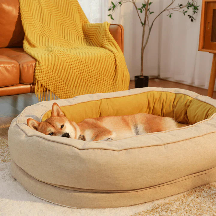 Luxe Orthopedic Dog Bed - OrthoDonut-M-Yellow-State of Style