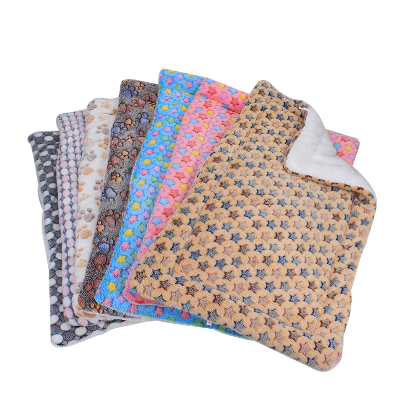 Luxe Pet Blanket - CozyCompanion-S (40x60)-Khaki Stars-State of Style