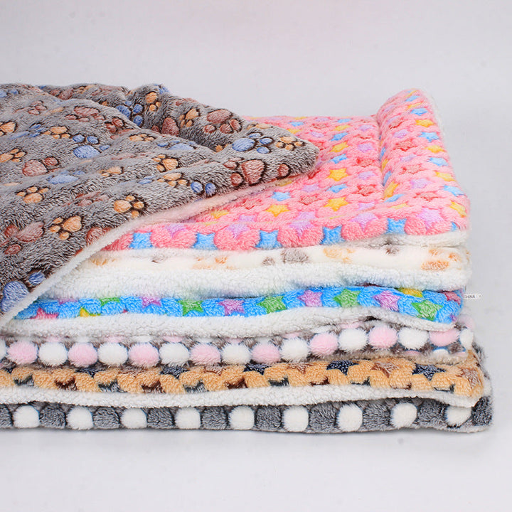 Luxe Pet Blanket - CozyCompanion-S (40x60)-Khaki Stars-State of Style