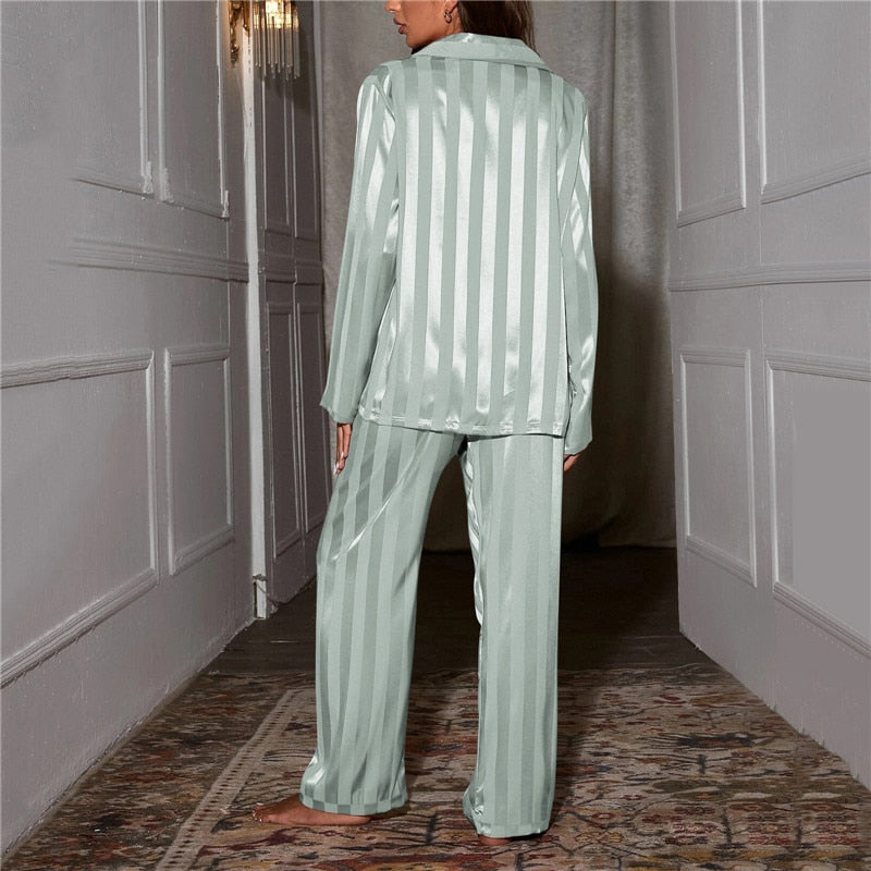 Luxe Silk Pyjamas for Women – Nina-Beige-S-State of Style
