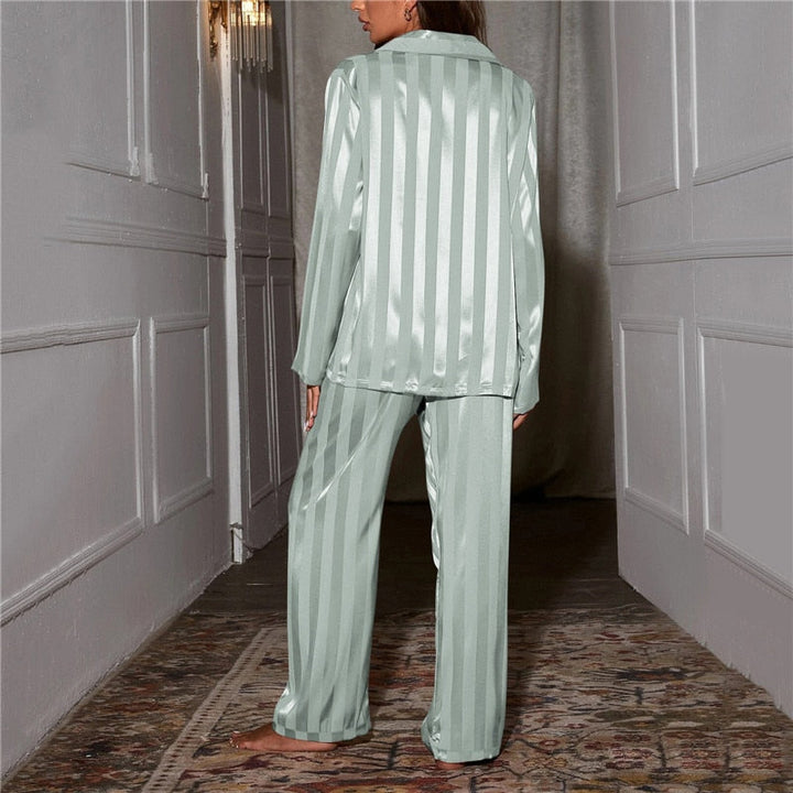 Luxe Silk Pyjamas for Women – Nina-Beige-S-State of Style
