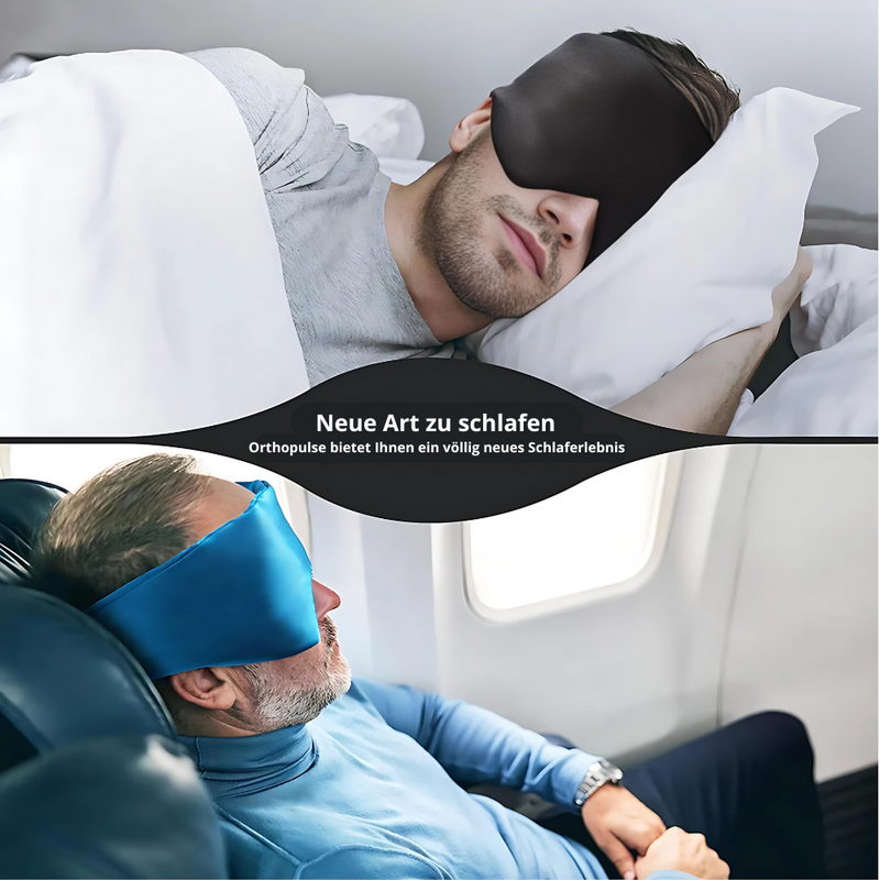 Luxe Sleep Mask in Pure Mulberry Silk - LunaPure-Blue-State of Style