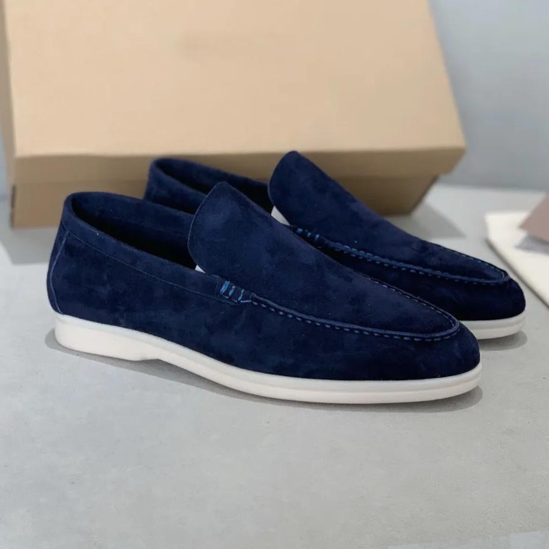 Luxe Suede Men's Loafers - Arthur-Dark Blue-EU 38-State of Style