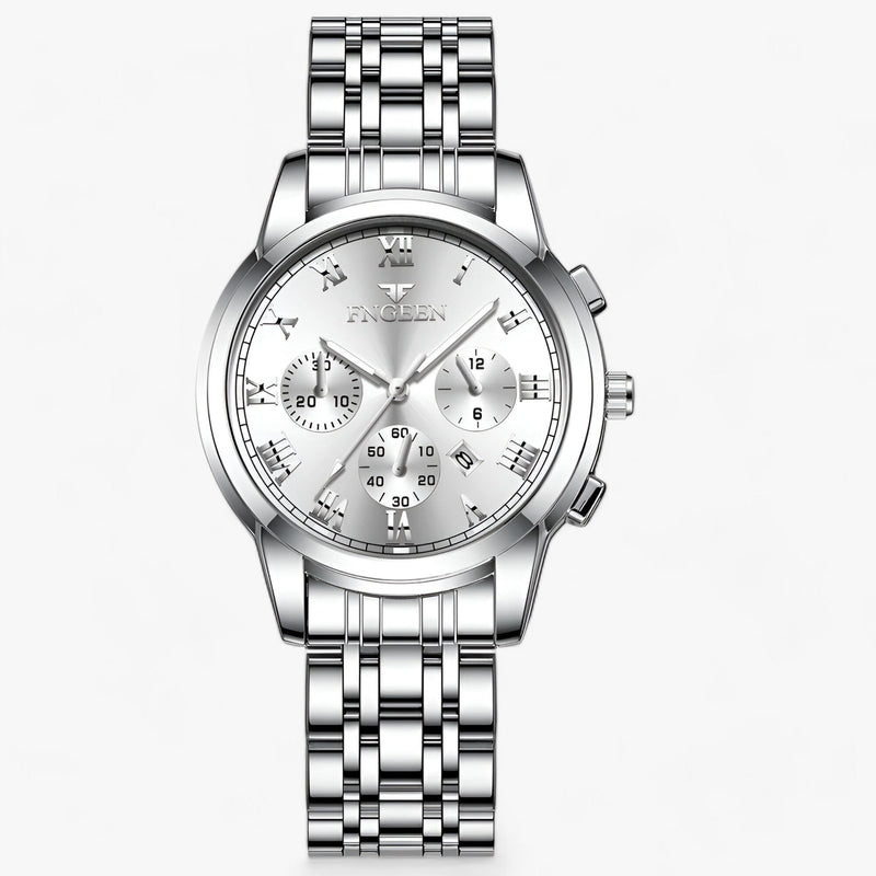 Luxe Titanium Women’s Watch – Clémence-Silver-State of Style