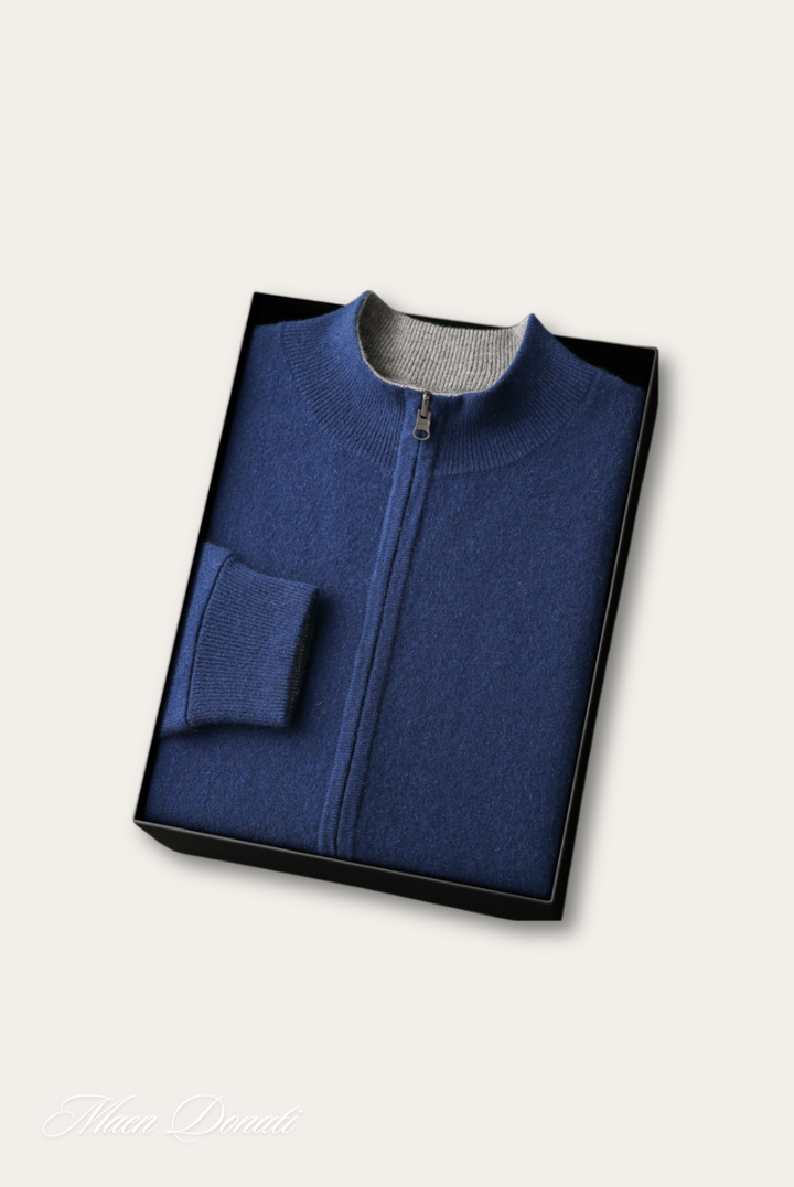 Luxe Warm Cashmere Vest for Men - Rowan-Navy Blue-S-State of Style